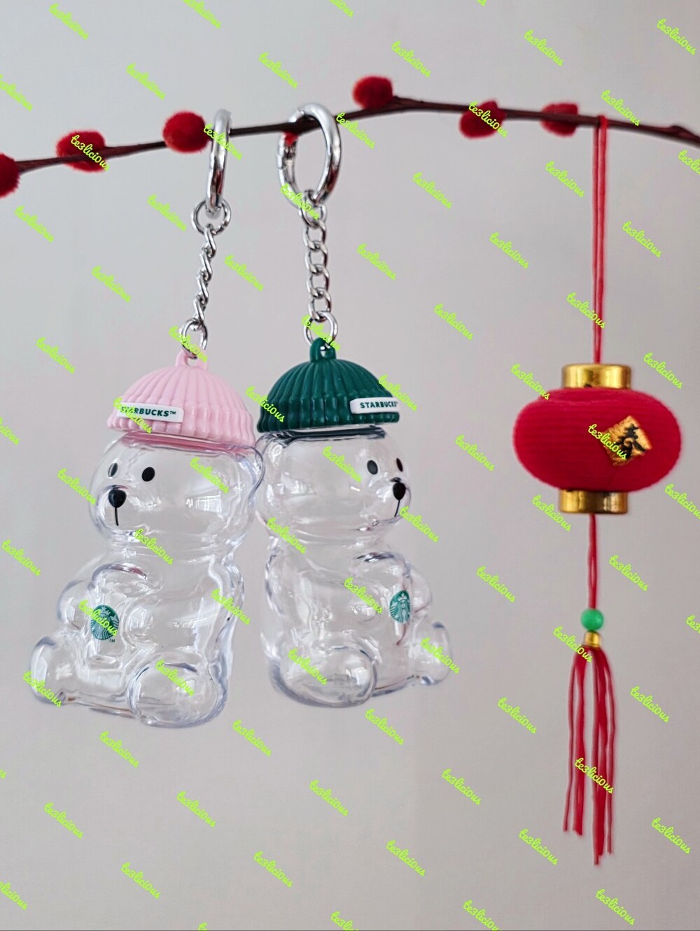 STARBUCKS KOREA 2026 BEARISTA BEAR COLD CUP MINIATURE KEYCHAIN SET - Picture 5 of 9